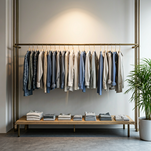 Boutique de vêtements bien agencée